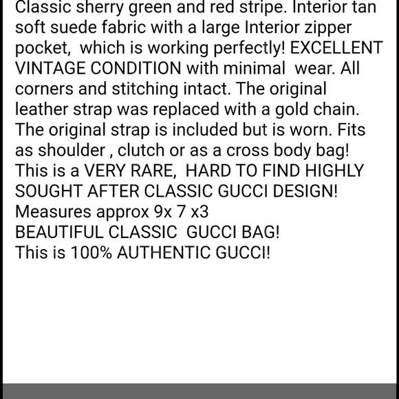 Vintage GUCCI flap saddle shoulder clutch bag GG MONOGRAM - Picture 8 of 8